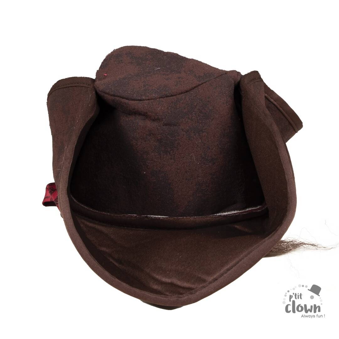 Chapeau de Pirate Jack avec Dreadlocks Marron