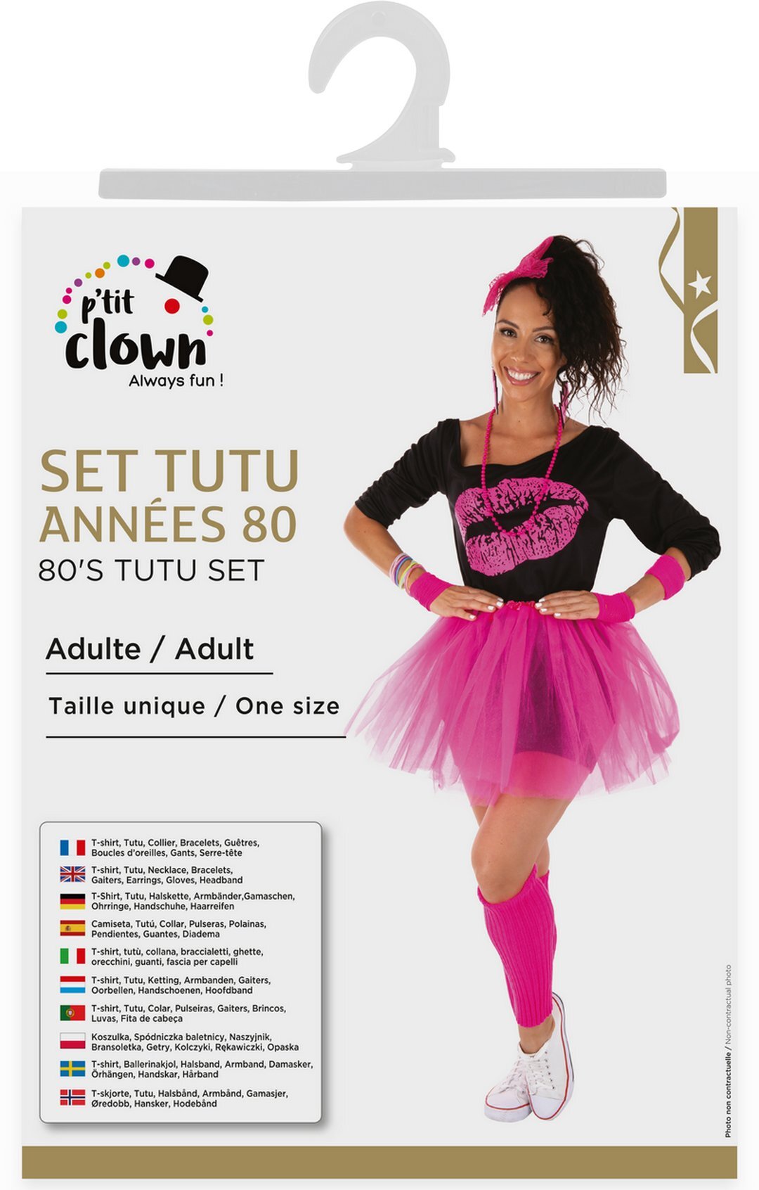 80's tutu costume - adult - one size - pink