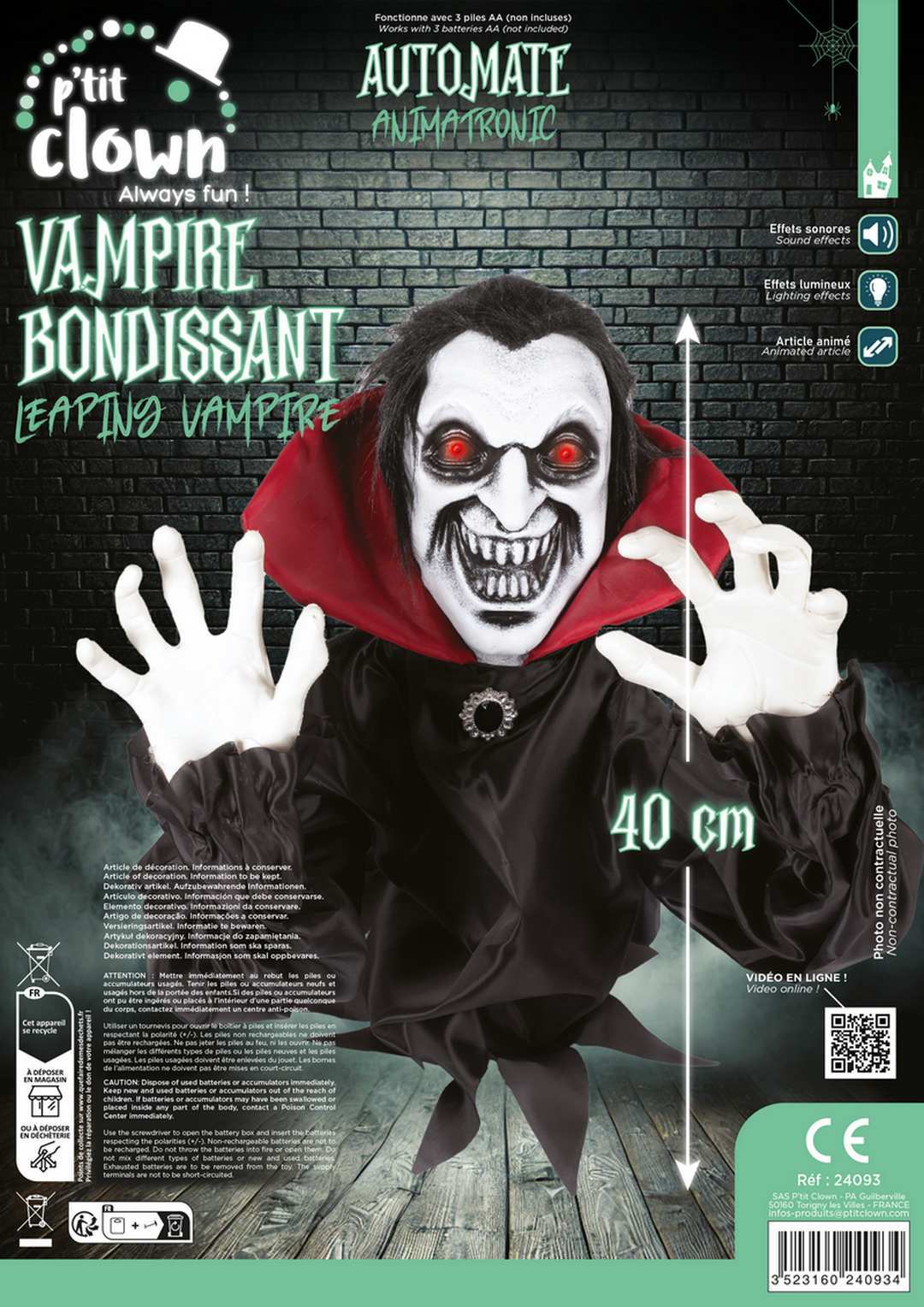 Dentier De Vampire Blanc - Accessoire Déguisement Halloween Ou Soirée Déguisée