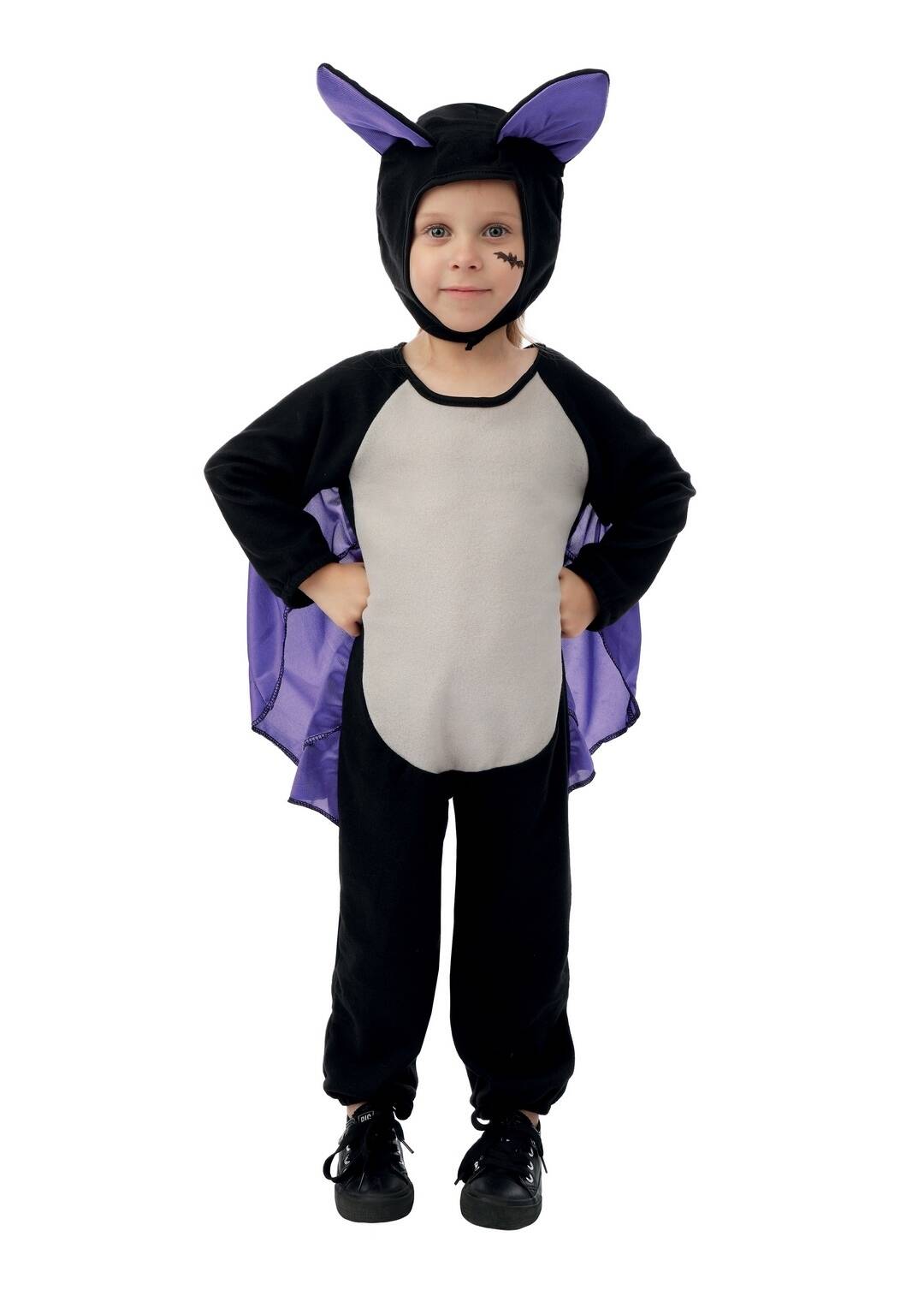 PUPYGIYUC Costume de chauve-souris pour bébé - Costume de chauve-souris - Costume d'Halloween avec chapeau à grandes oreilles - 3-6 mois - 2 pièces - Unisexe