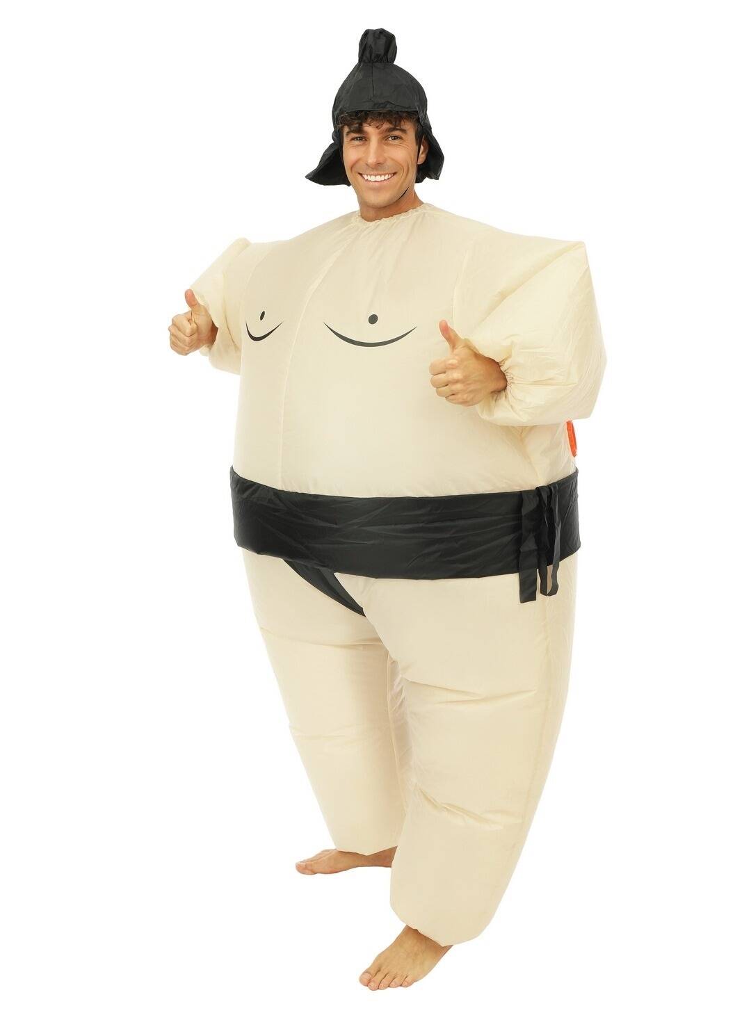 Déguisement Sumo adulte gonflable unisexe - Costume peluche 100% Polyester - Beige et Noir - Jeux - Jouets Déguisement Sumo adulte gonflable unisexe - Costume peluche 100% Polyester - Beige et Noir - Jeux - Jouets