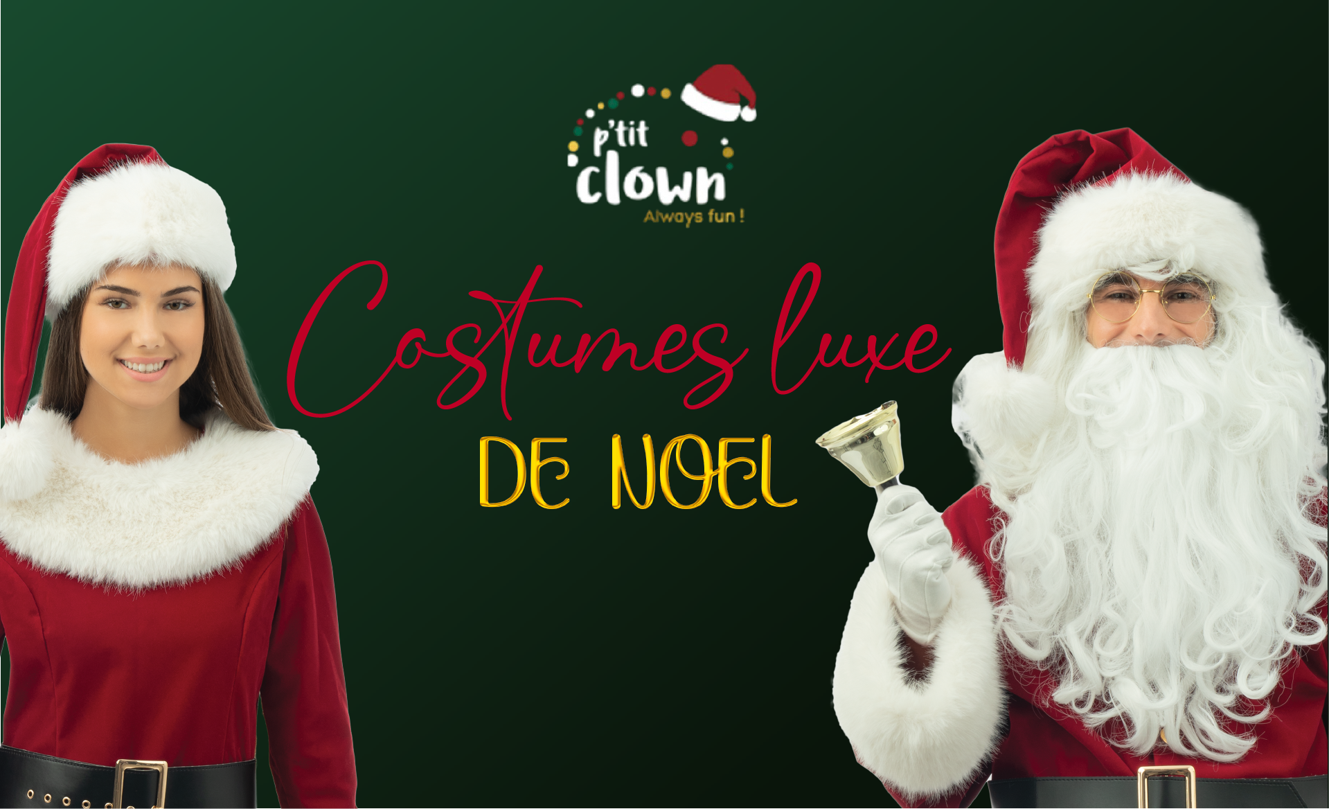 Nos costumes luxe de Noël, parfaits pour vos animations !